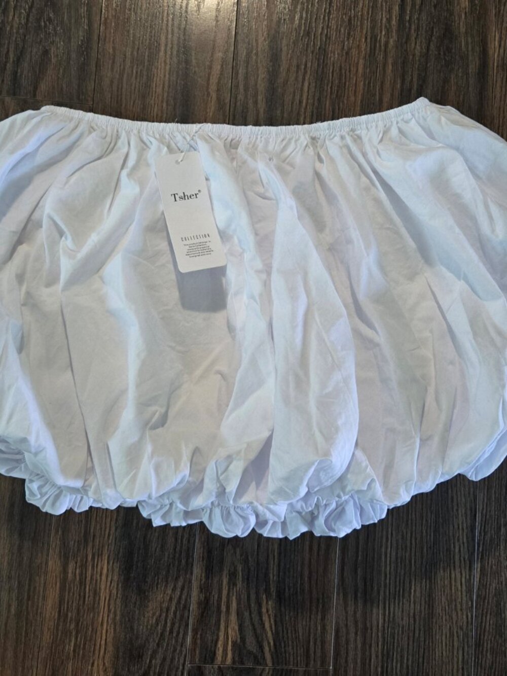TSHER Boho/Hippie Chic/70s Style Cotton Poofy Tube Top NWT/SIZE L